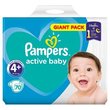 Pampers Active Baby Rozmiar 4+, 70 pieluszki, 10-15 kg