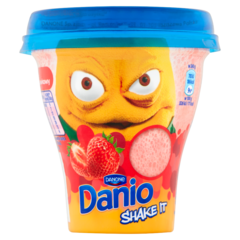 Danone Danio Shake It Napój jogurtowy o smaku truskawkowym