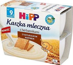 Hipp BIO Kaszka mleczna z herbatnikami po 9. miesiącu 400 g (4 sztuki)