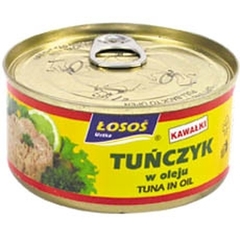 Łosoś Ustka  tuńczyk w kawałkach  w oleju
