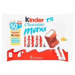 Kinder Chocolate Maxi Batoniki z mlecznej czekolady z nadzieniem mlecznym 126 g (6 Batoników)