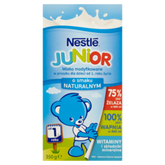 Nestlé Junior Mleko modyfikowane w proszku dla dzieci od 1. roku życia o smaku naturalnym