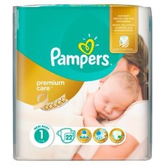 Pampers Premium Care Pieluchy 1 (Newborn), 2-5 kg, 22 sztuki