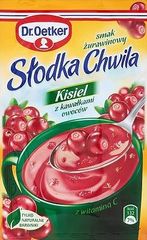 Dr. Oetker Słodka Chwila Kisiel z kawałkami owoców smak żurawinowy