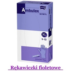 Matopat Ambulex Nitryl rękawiczki niejałowe fioletowe niepudrowane XL