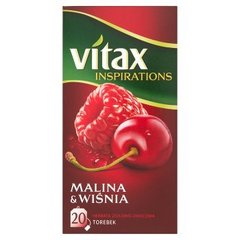 Vitax Inspirations Malina and Wiśnia Herbata ziołowo-owocowa (20 torebek)