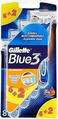 Gillette Blue3 Jednorazowe Maszynki Do Golenia Dla Mężczyzn, 6+2 sztuk