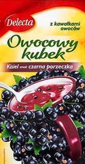 Delecta Owocowy kubek Kisiel o smaku czarnej porzeczki