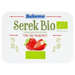 Bakoma Bakoma Serek Bio homogenizowany truskawkowy 140 g