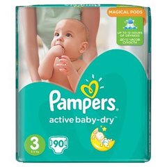 Pampers Active Baby-Dry rozmiar 3 (Midi), 90 pieluszek