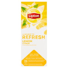 Lipton Herbata czarna o smaku cytrynowym 40 g (25 x 1,6 g)
