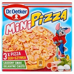 Dr. Oetker Mini pizza ser + szynka (3 sztuki)