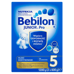 Bebilon Junior 5 z Pronutra+ Mleko modyfikowane dla przedszkolaka 1200 g (2 sztuki)