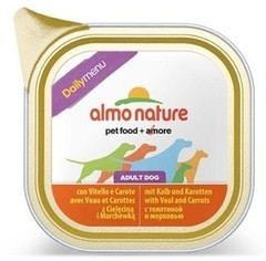 Almo Nature  Daily Menu Dog Cielęcina z marchewką - szalka 