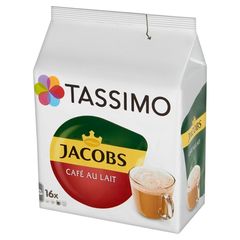 Tassimo Jacobs Café au Lait Napój w proszku z kawą rozpuszczalną i mlekiem (16 kapsułek)