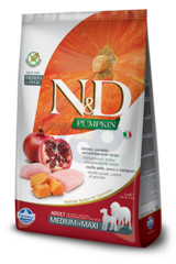 N&amp;D Grain Free Dog FARMINA N&D Pumpkin ADULT Medium Maxi Chicken&Pomegranate 12kg