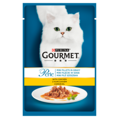 Gourmet Perle Karma dla kotów mini fileciki w sosie z kurczakiem