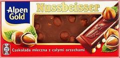 Alpen Gold Nussbeisser Czekolada mleczna z całymi orzechami laskowymi