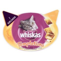 Whiskas Temptations z kurczakiem i serem Karma uzupełniająca dla kotów