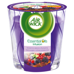 Air Wick Essential Oils Infusion Świeczka o zapachu korzennej jeżyny z żurawiną