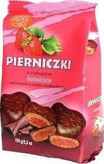 Wadowice Skawa Pierniczki w czekoladzie baśniowe z nadzieniem o smaku truskawkowym