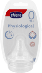 Chicco CHICCO Smoczek do butelki fizjologiczny silikonowy normalny przepływ 2 szt.