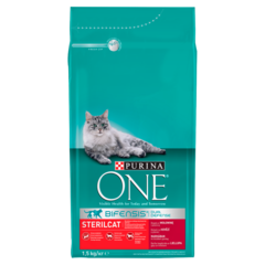 Purina ONE PURINA ONE Sterilcat Pełnoporcjowa karma dla dorosłych kotów bogata w wołowinę i pszenicę 1,5 kg