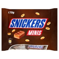 Snickers Minis Batoniki z nugatowym nadzieniem i orzeszkami ziemnymi w karmelu i czekoladzie