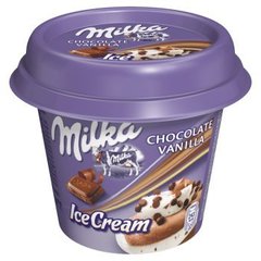 Milka Lody czekoladowe i waniliowe z kawałkami czekolady mlecznej