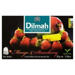 Dilmah Cejlońska czarna herbata z aromatem mango i truskawki 30 g (20 torebek)