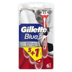 Gillette Blue3 Jednorazowe Maszynki Do Golenia Dla Mężczyzn, 5+1 sztuk