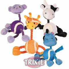 Trixie Mini piłka zwierzątko- zabawka ze sznurkami