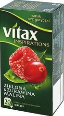 Vitax Inspirations Zielona and Żurawina Malina Herbata zielona owocowa (20 torebek)