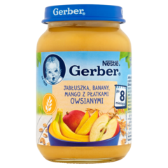 Gerber Jabłuszka banany mango z płatkami owsianymi po 8 miesiącu
