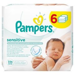 Pampers Sensitive Chusteczki dla niemowląt 6 x 56 sztuk