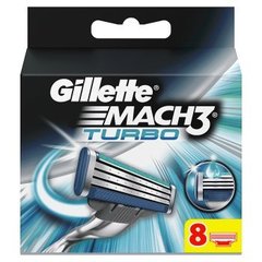 Gillette Mach3 Turbo Ostrza wymienne do maszynki do golenia, 8 sztuk