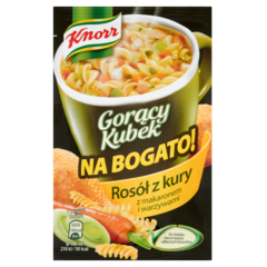 Knorr Gorący Kubek Na bogato! Rosół z kury z makaronem i warzywami