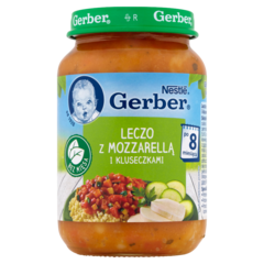 Gerber Leczo z mozzarellą i kluseczkami po 8 miesiącu