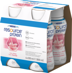 Resource Protein Preparat odżywczy w płynie o smaku truskawkowym 4 x 200 ml