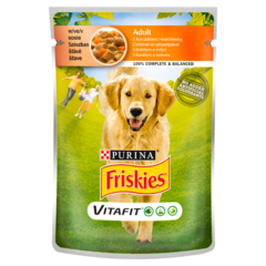 Friskies Vitafit Adult Karma dla psów z kurczakiem i marchewką w sosie