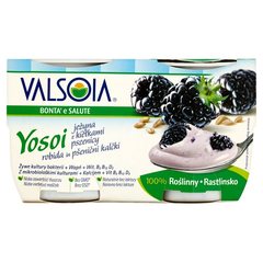 Valsoia Yosoi Jeżyna z kiełkami pszenicy Roślinny produkt sojowy 250 g (2 sztuki)