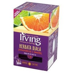 Irving Herbata biała pomarańcza z limetką 30 g (20 torebek)
