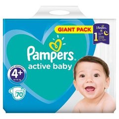 Pampers Pampers Active Baby Rozmiar 4+, 70 pieluszki, 10-15 kg