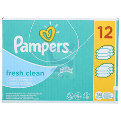 Procter & Gamble Pampers Chusteczki nawilżane dla niemowląt Baby Fresh Clean 12 x 64 szt.