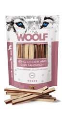 Woolf Soft chicken and cod sandwich long przysmak dla psa