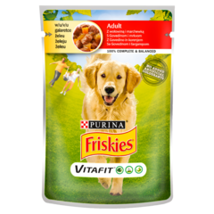 Friskies Vitafit Adult Karma dla psów z wołowiną i marchewką w galaretce