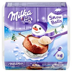 Milka Snow Balls Czekolada mleczna z mleka alpejskiego (4 sztuki)