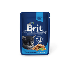 Brit Premium Kitten Kawałki Kurczaka w Sosie - karma dla kociąt