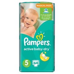 Pampers Active Baby-Dry rozmiar 5 (Junior), 64 pieluszki
