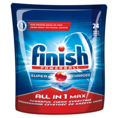 Finish Powerball All in 1 Max Shine&Protect Tabletki do mycia naczyń w zmywarkach 451 g (24 sztuki)